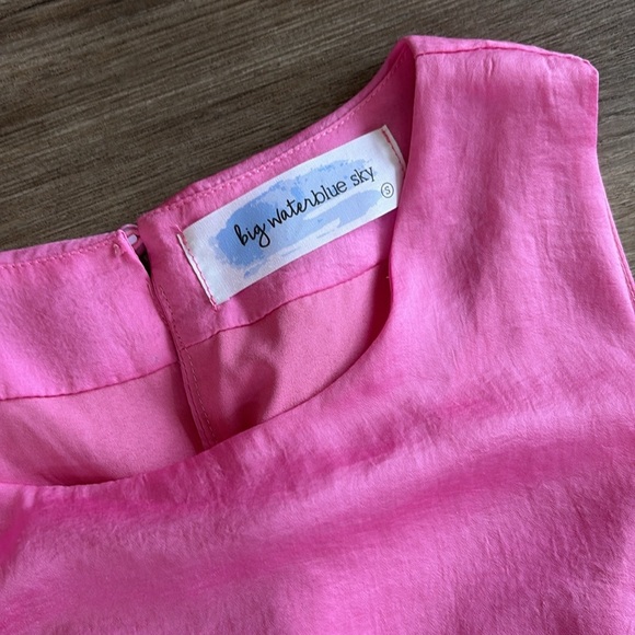 Big Water Blue Sky Womens Pink Jumpsuit Size Small Sleeveless Boho Feminine Vibe - Picture 6 of 11